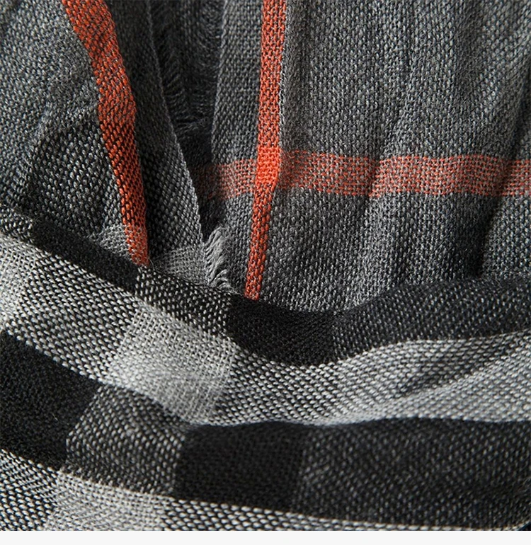 商品[国内直发] Burberry|BURBERRY 灰色男士围巾 3942873,价格¥3110,第5张图片详细描述