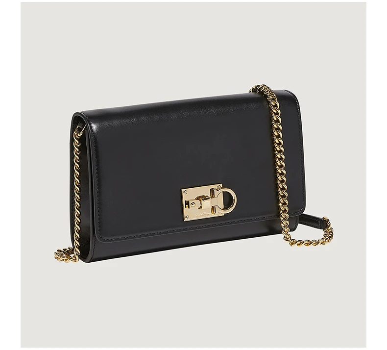 商品Salvatore Ferragamo|SALVATORE FERRAGAMO 黑色女士单肩包 22-D881-727130,价格¥4982,第5张图片详细描述