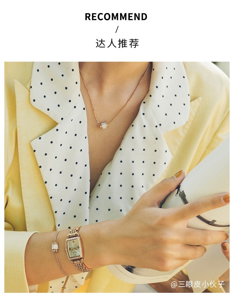 商品[国内直发] Emporio Armani|【新客专享】EMPORIO ARMANI  阿玛尼 女士项链镶钻串珠项链女 潮流饰品锁骨链玫瑰金色,价格¥510,第11张图片详细描述