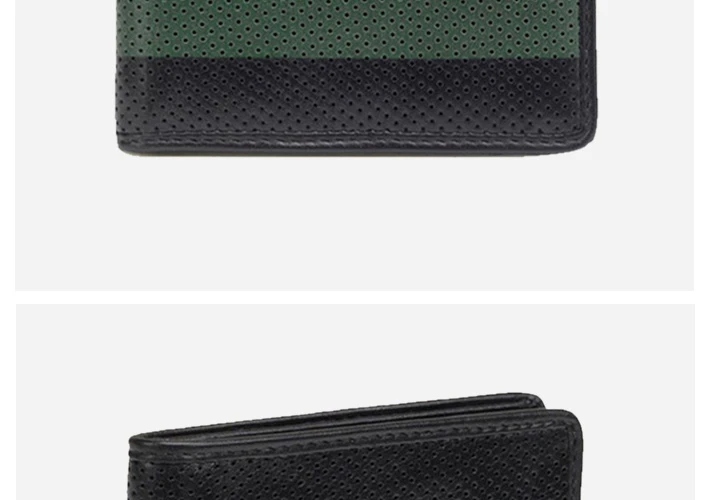 商品[国内直发] Gucci|GUCCI 古驰 男士黑绿红色皮革拼色网眼短款钱包 352260-BUZ3T-1073,价格¥2333,第4张图片详细描述