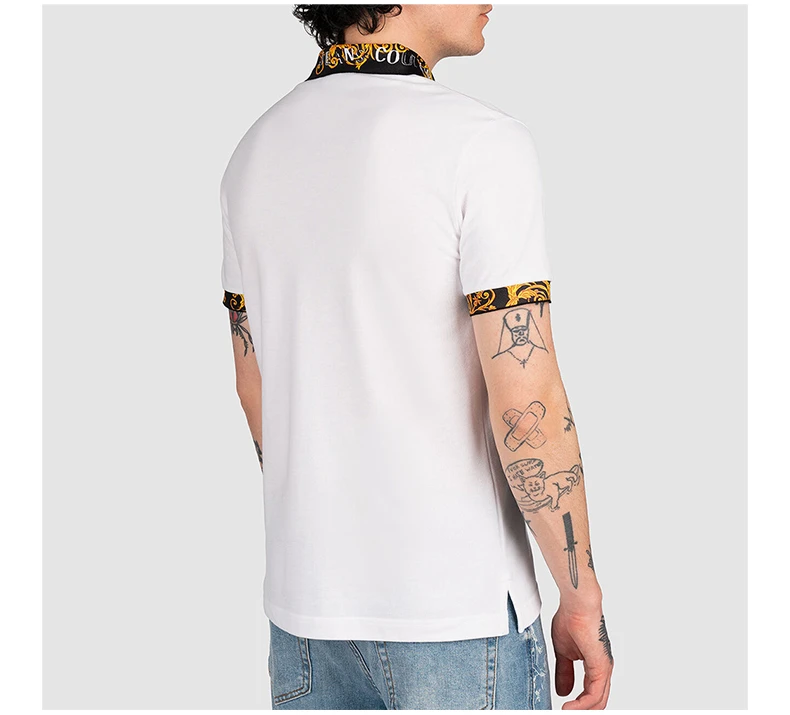 商品[国内直发] Versace|VERSACE 白色男士POLO衫 74GAGT18-CJ01T-003,价格¥1496,第7张图片详细描述