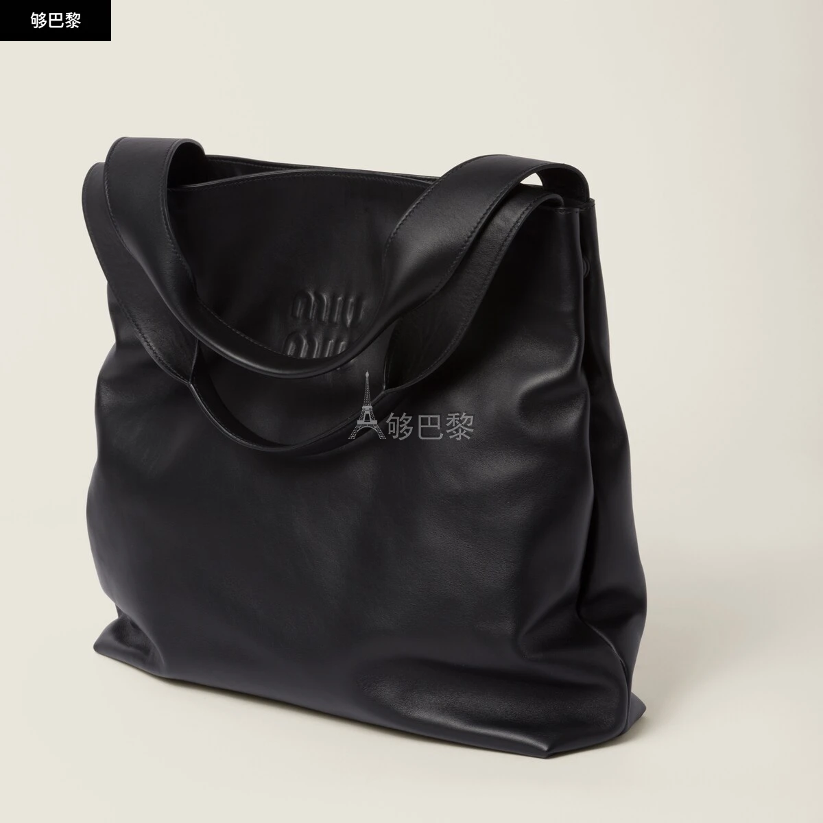 商品Miu Miu|【预售】 缪缪 24秋冬 女士 手提包 Sac hobo en cuir 5BC119_2DDJ_F0002_V_OLM,价格¥21266,第6张图片详细描述