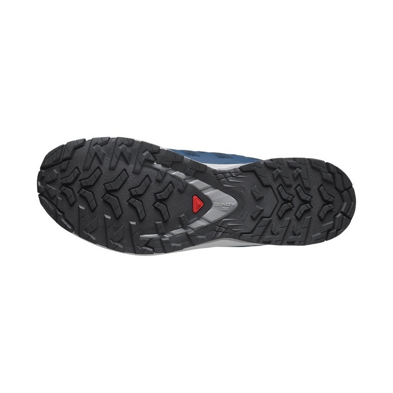 商品Salomon|Salomon萨洛蒙 XA PRO 3D V9系列男士深蓝色/冰蓝色/合金灰色织物跑鞋,价格¥1207,第5张图片详细描述
