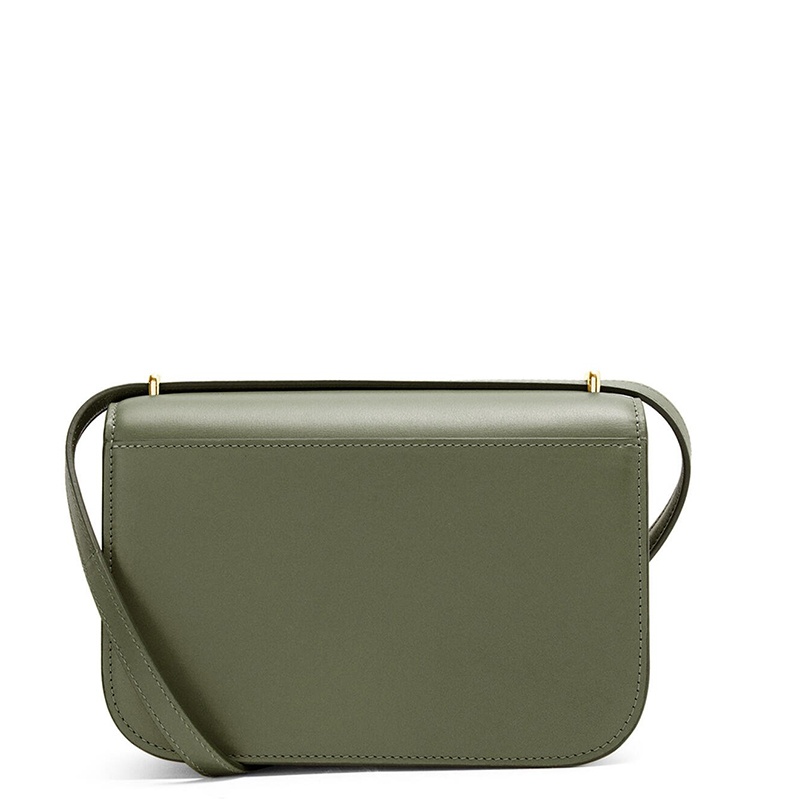 商品Loewe|LOEWE/罗意威 21秋冬款 Goya系列 女士小号鳄梨绿真丝小牛皮金属徽标磁扣单肩斜挎包A896N09X01-3949,价格¥23498,第4张图片详细描述