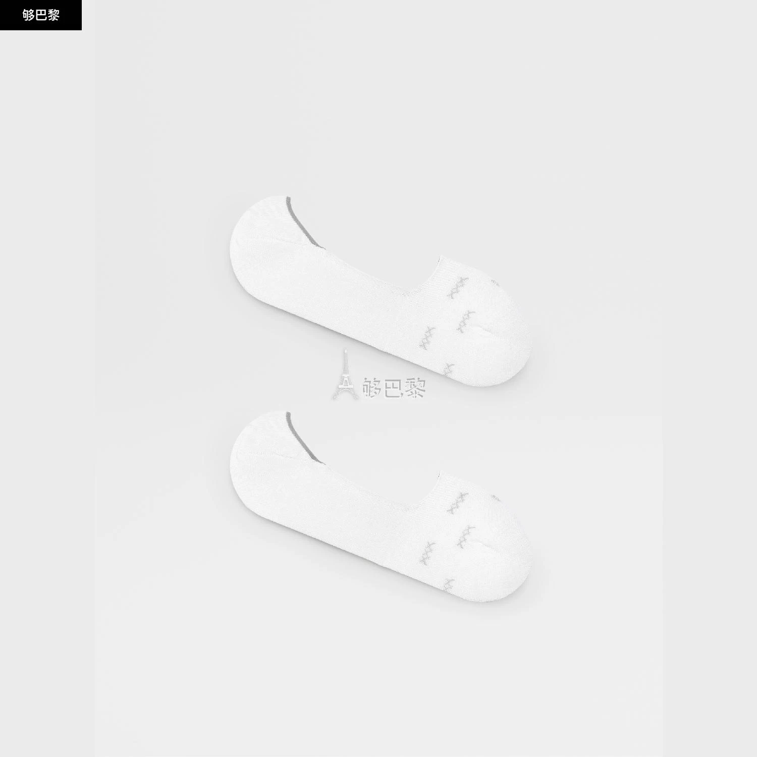 商品Zegna|包邮包税【预售7天发货】 ZEGNA杰尼亚 23秋冬 男士 袜子 White Iconic Triple X Sockless Socks N5V04-554-119,价格¥468,第6张图片详细描述
