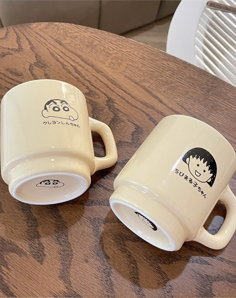 商品[国内直发] YeeCollene|可爱日系卡通陶瓷水杯ins高颜值下午茶马克杯情侣咖啡杯,价格¥67,第6张图片详细描述
