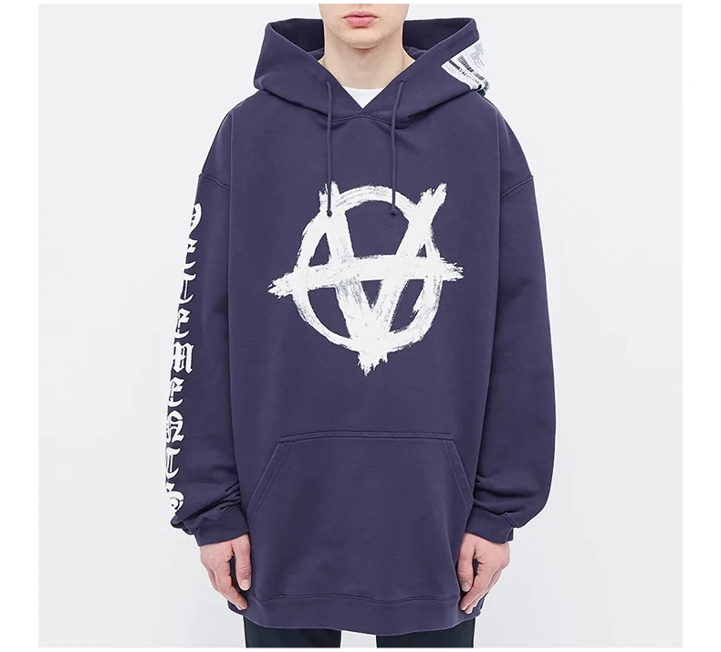 商品Vetements|VETEMENTS 海军蓝色男士卫衣/帽衫 SS20TR312-NAVY,价格¥2704,第5张图片详细描述