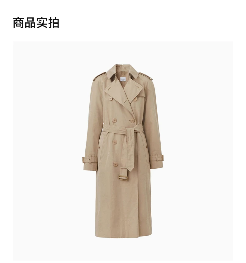 商品[国内直发] Burberry|BURBERRY 卡其色女士风衣 8052606,价格¥15983,第4张图片详细描述