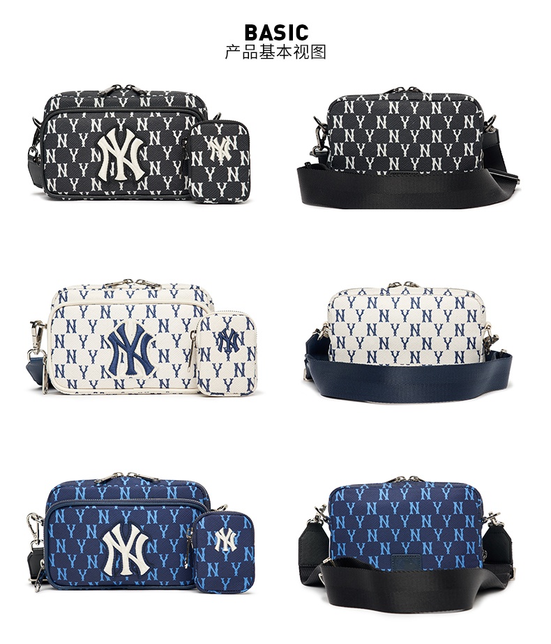 商品[国内直发] MLB|【官方防伪验证 国内发】MLB NY男女斜挎包洋基队印花时尚单肩手机包 3ACRS012N ,价格¥314,第8张图片详细描述