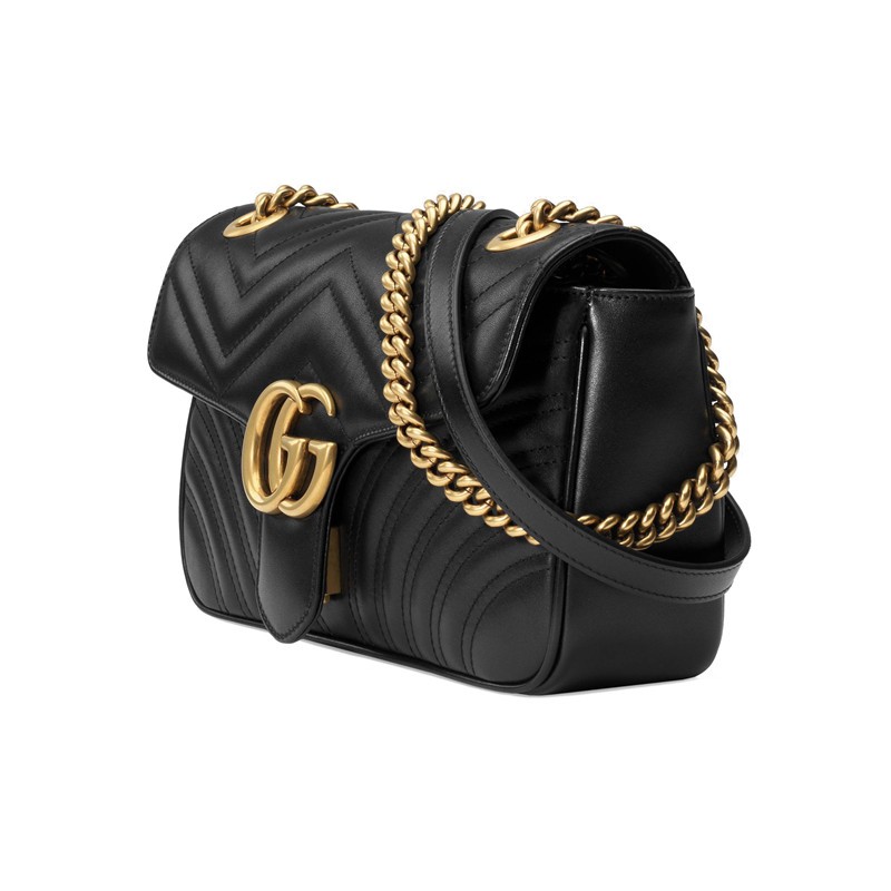 商品Gucci|GUCCI/古驰 小号GGMarmont 女士波浪纹金属扣链条单肩斜挎包 443497 DTDIT 1000,价格¥15329,第4张图片详细描述