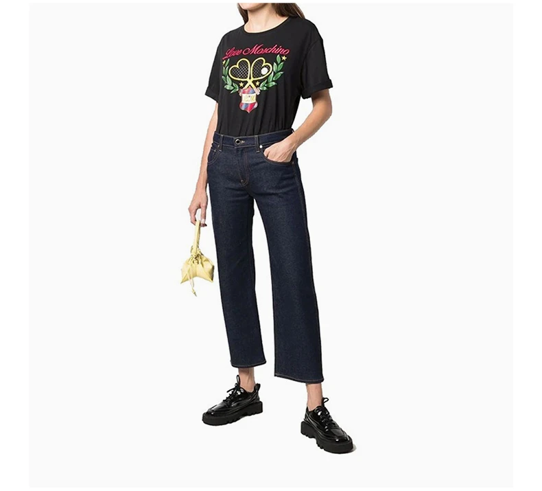商品Moschino|MOSCHINO 黑色女士T恤 W4F8744-M3876-C74,价格¥521,第7张图片详细描述