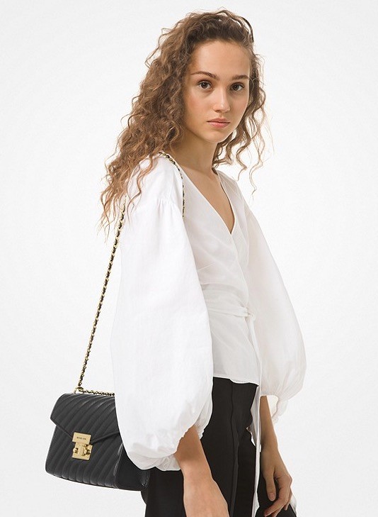商品Michael Kors|Rose中号金色配件单肩包 斜挎包,价格¥1112,第2张图片详细描述