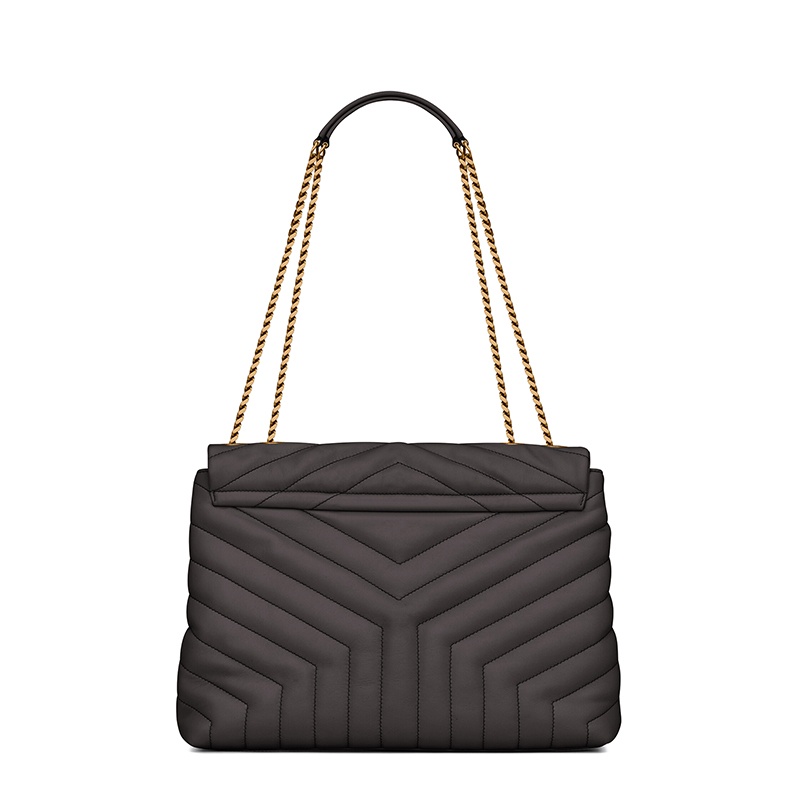 商品Yves Saint Laurent|SAINT LAURENT PARIS/圣罗兰 秋冬新款 LOULOU系列 女士中号风暴灰绗缝小牛皮金色徽标单肩斜挎包574946DV7271112,价格¥20270,第3张图片详细描述