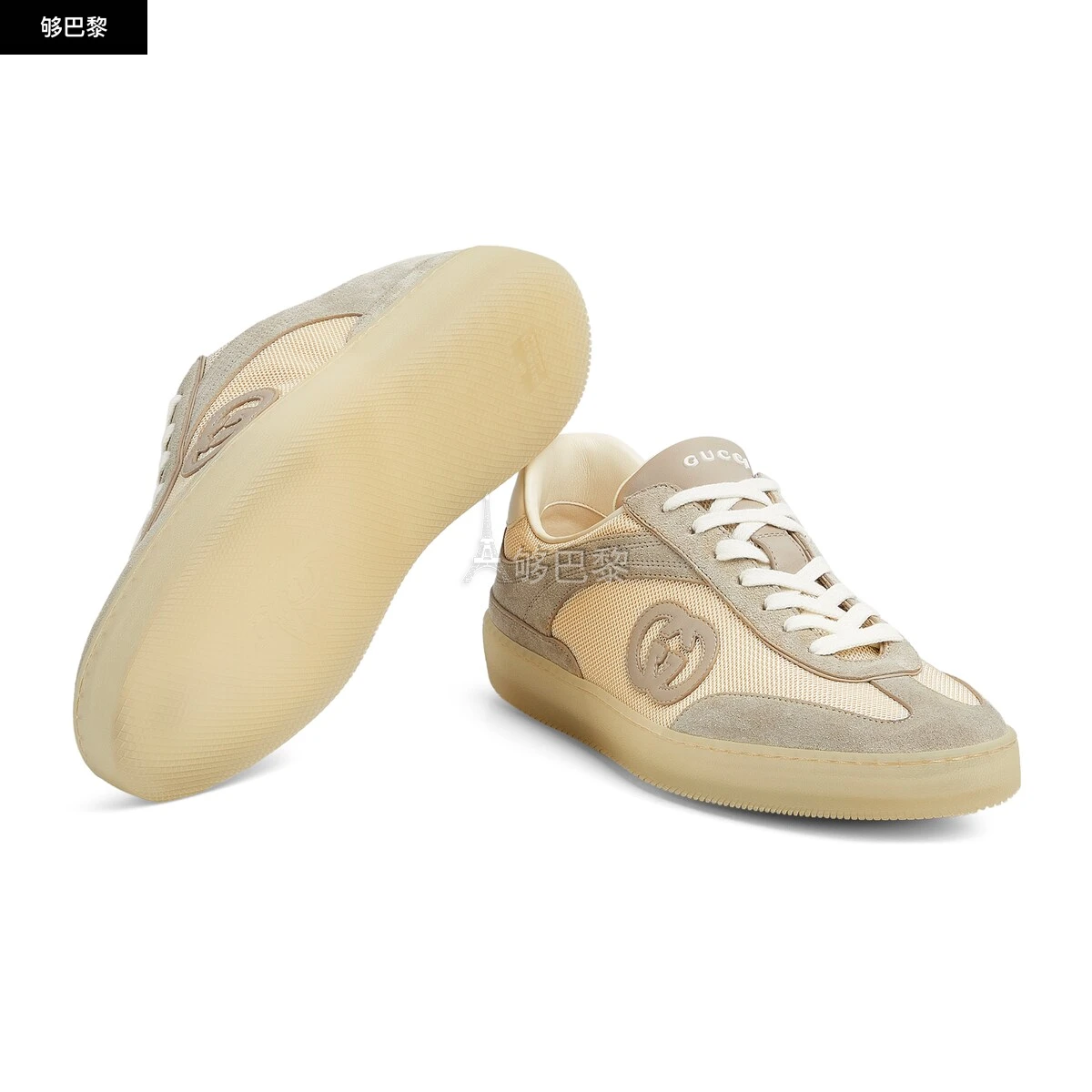 商品Gucci|【预售】 古驰 24秋冬 男士 休闲运动鞋 男士互扣式双G运动鞋 791742 AAECN 9548,价格¥7321,第3张图片详细描述