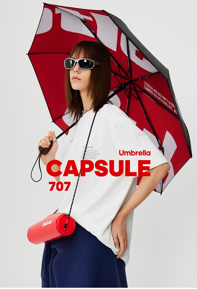 商品[国内直发] Subtle|晴雨两用伞防紫外线防晒伞女可背遮阳伞三折印花雨伞男,价格¥229,第18张图片详细描述
