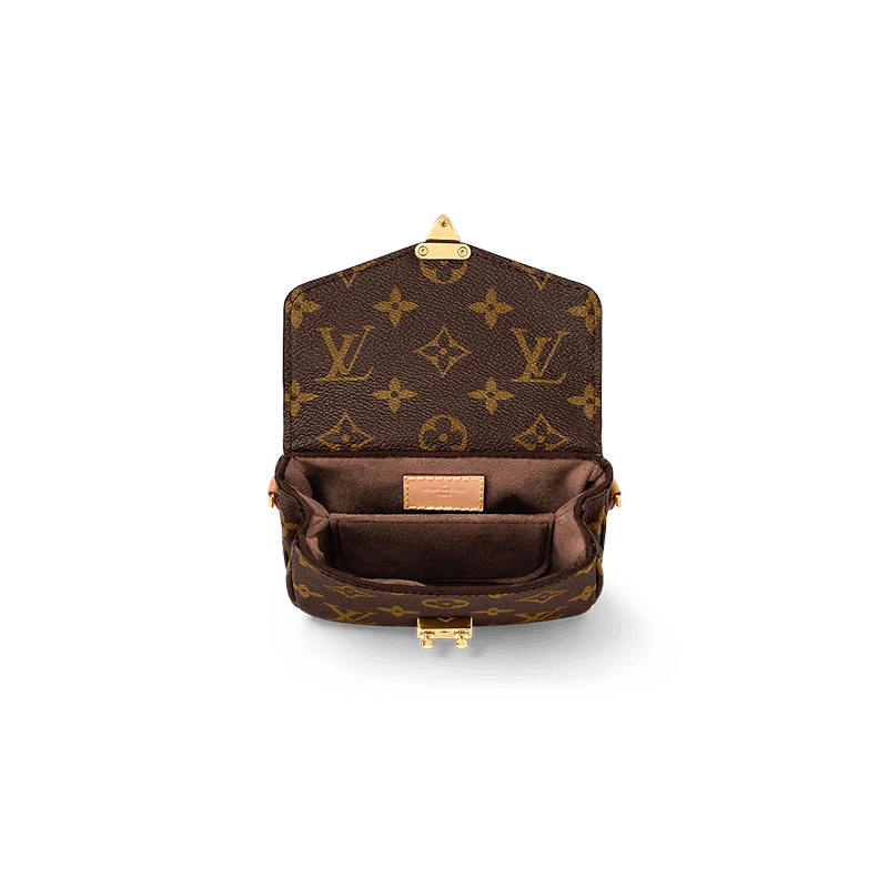 商品Louis Vuitton|【现货】路易威登 Pochette Micro Métis 女士棕色帆布老花牛皮金色五金扣链条肩带斜挎迷你包 M81267 ,价格¥13683,第5张图片详细描述