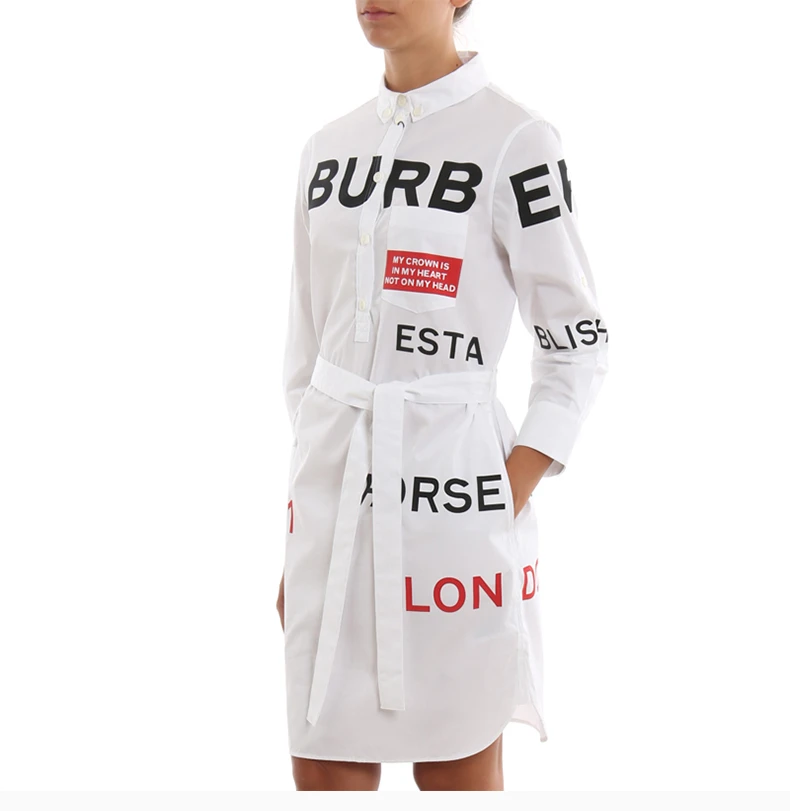 商品[国内直发] Burberry|BURBERRY 女士白色连衣裙 8013907,价格¥5751,第7张图片详细描述