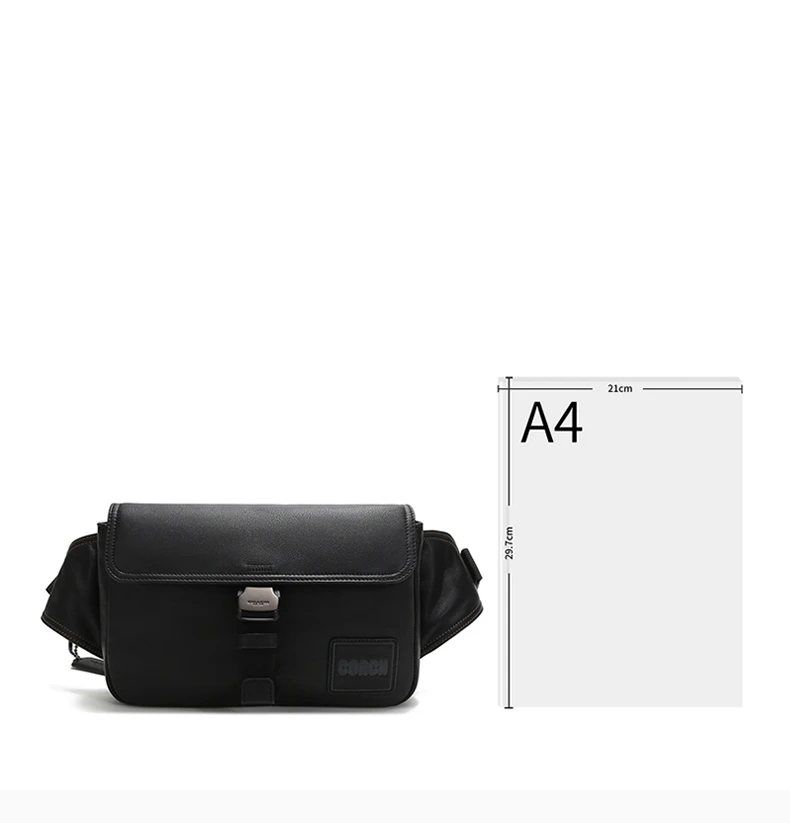 商品Coach|Coach(专柜) 男士黑色腰包 88312JIBLK,价格¥2137,第8张图片详细描述