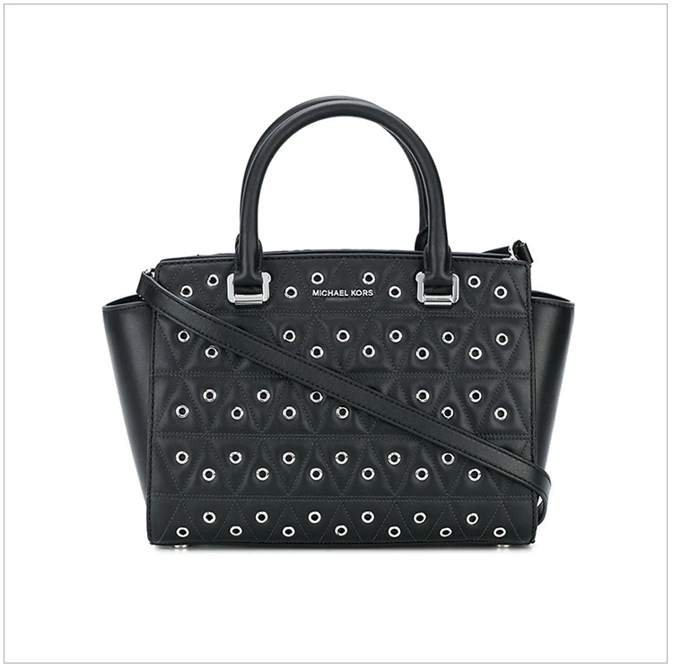 商品[国内直发] Michael Kors|Michael Kors 迈克高仕 SELMA系列黑色牛皮女士手提包 30F7SLMS6O-BLACK,价格¥1570,第7张图片详细描述