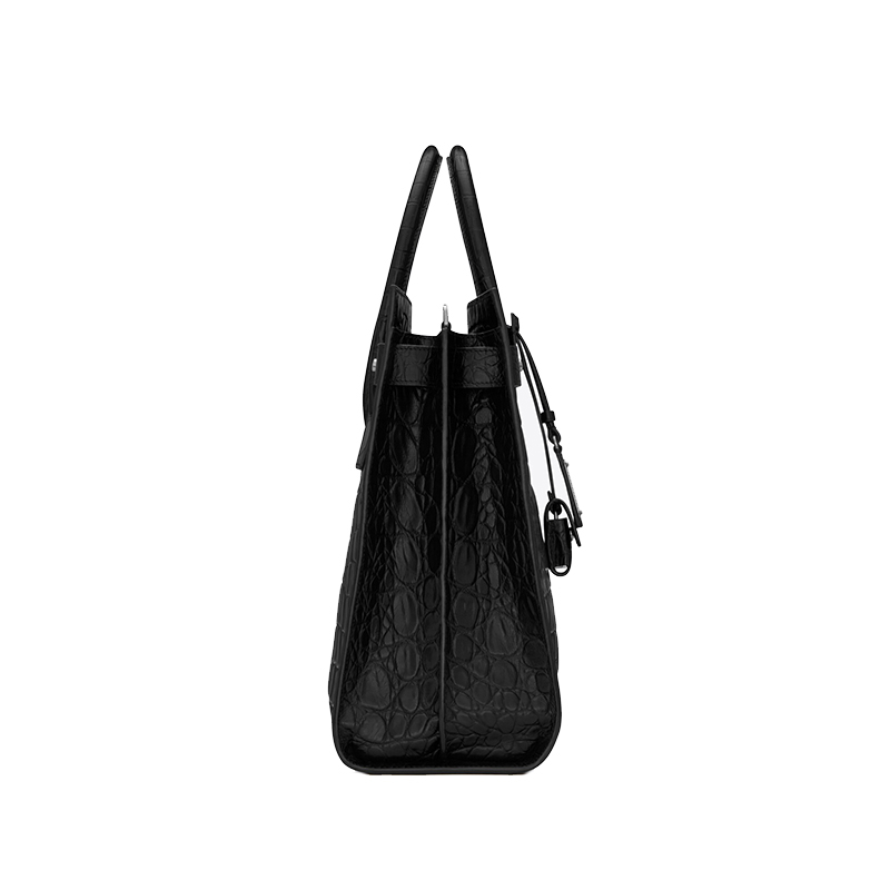 商品Yves Saint Laurent|SAINT LAURENT PARIS/圣罗兰 新款THIN LARGE 男士黑色鳄鱼皮压纹皮革大号日常手提包 6315260Q50E1000,价格¥23145,第6张图片详细描述
