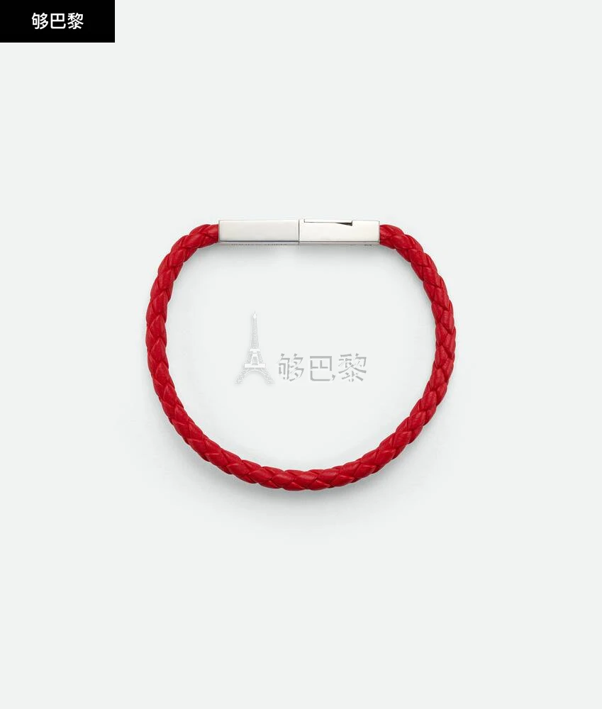 商品Bottega Veneta|【预售】 BV葆蝶家 24秋冬 男士 手链 Braid皮革手镯 732416V507C6562,价格¥4336,第3张图片详细描述