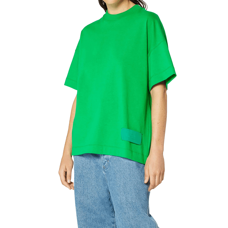商品AMI|Ami 22年春夏新款 男女同款绿色纯棉短袖T恤UTS006.701300,价格¥1357,第4张图片详细描述