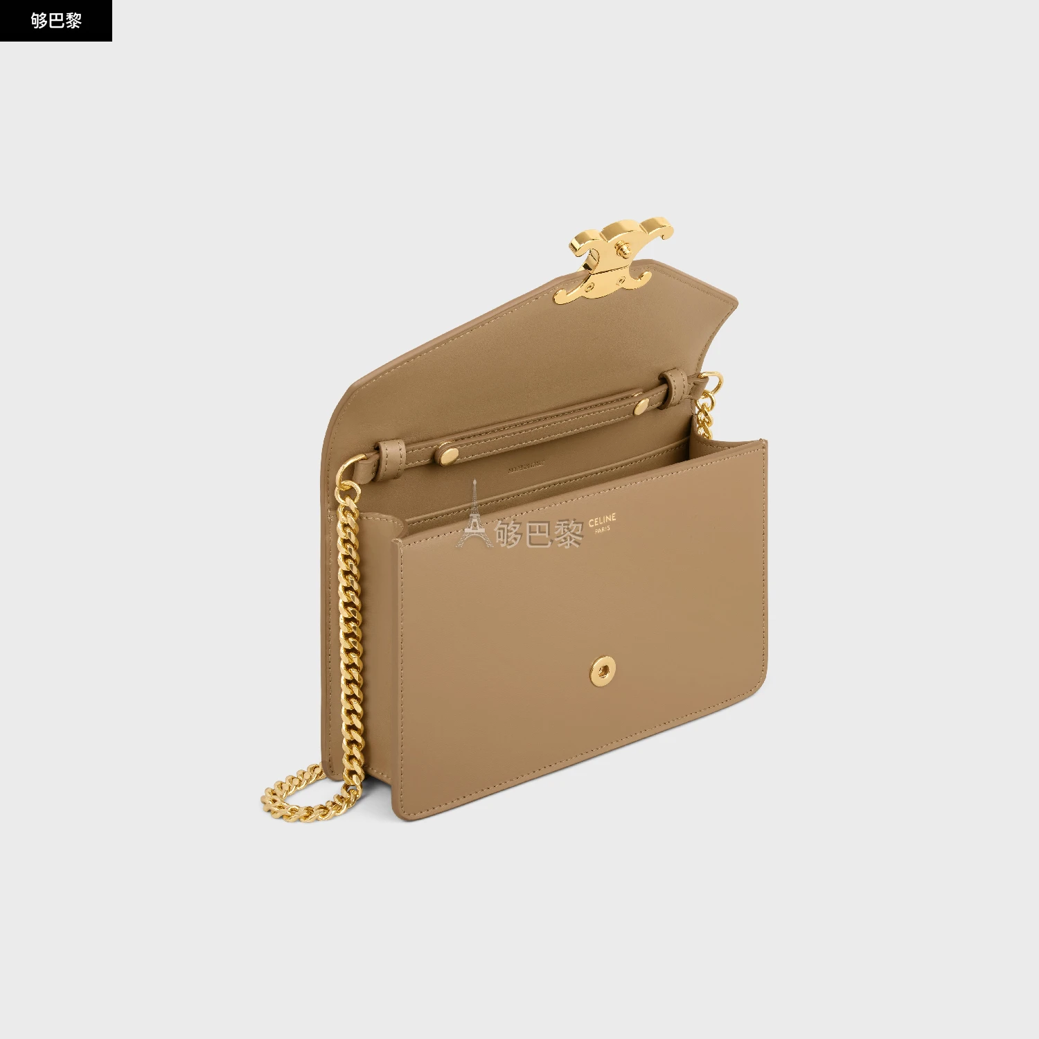 商品Celine|【预售】 赛琳 25春夏 女士 单肩包 POCHETTE AVEC CHAÎNE MARGO VEAU BRILLANT 10L033DPV.18AE ,价格¥14874,第6张图片详细描述