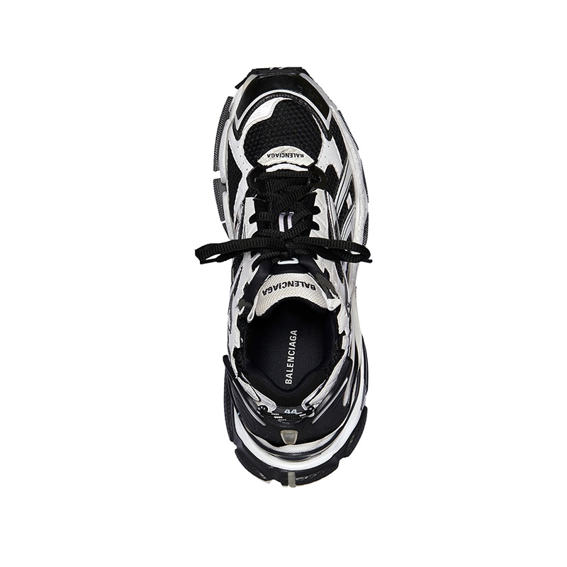 商品Balenciaga|巴黎世家 Runner系男灰黑色聚氨酯访旧运动鞋,价格¥7764,第2张图片详细描述