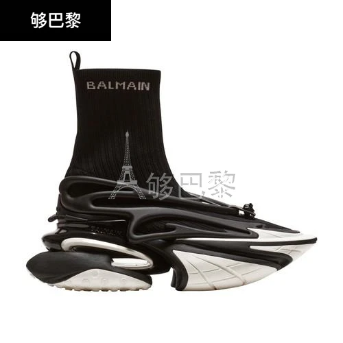 商品Balmain|【特惠8.7折】包邮包税【预售7天发货】 BALMAIN 男士 休闲运动鞋 Unicorn 针织橡胶运动鞋  BLM2828FBCK,价格¥8146,第2张图片详细描述