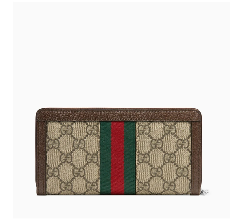 商品Gucci|GUCCI 古驰 女士乌木配多色帆布小牛皮手拿包零钱包 523154-96IWG-8745,价格¥4963,第5张图片详细描述