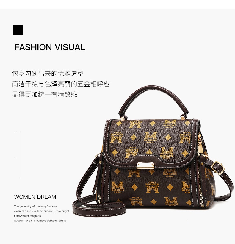 商品[国内直发] GLENVINTEN|格岚云顿大容量复古女包2022新款小方包小众质感时尚百搭通勤单肩斜挎包,价格¥156,第3张图片详细描述