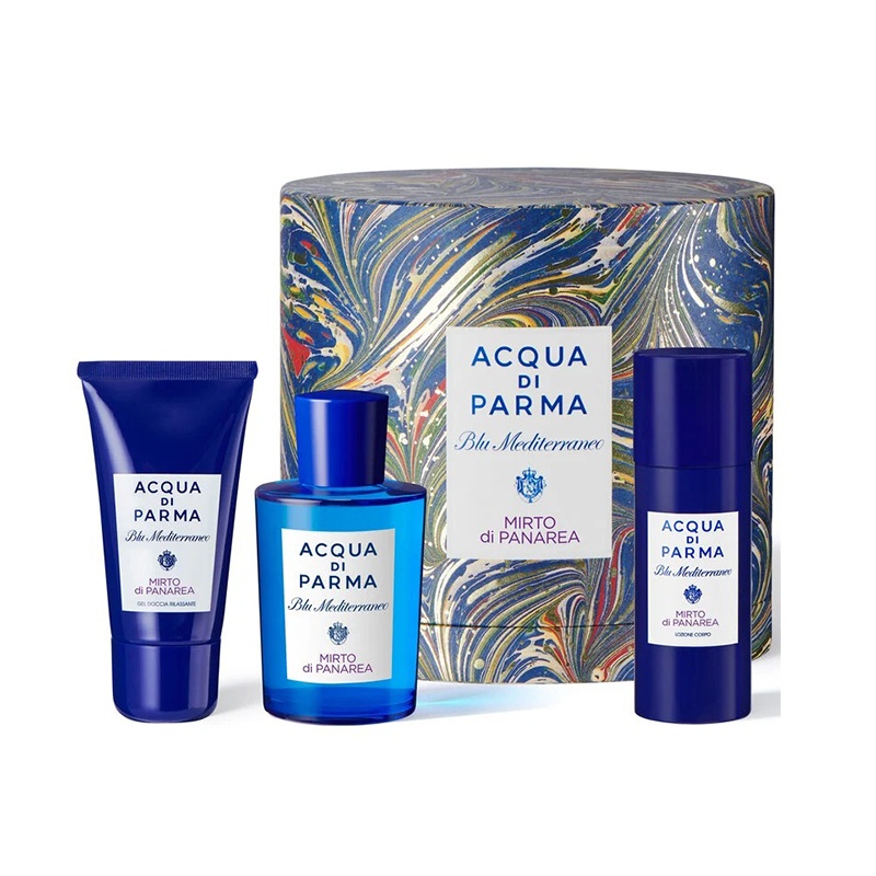 商品Acqua di Parma|帕尔玛之水蓝色地中海桃金娘加州桂花女士淡香水75ml+润肤露50ml+沐浴露40ml,价格¥481,第8张图片详细描述