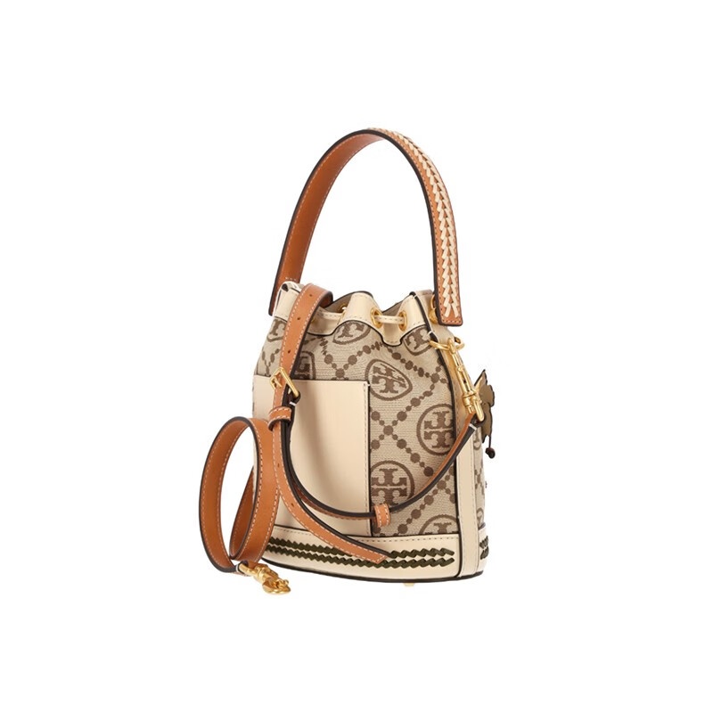 商品[国内直发] Tory Burch|汤丽柏琦 TB女包TB水桶包 T MONOGRAM水桶包单肩包手提包142935-250,价格¥3900,第7张图片详细描述