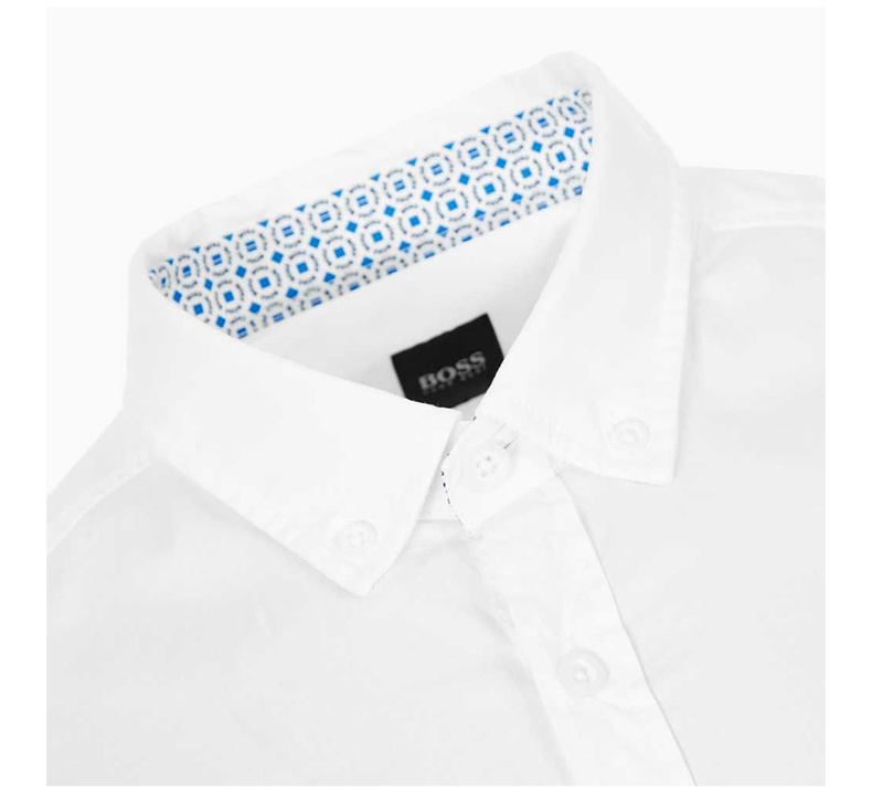 商品Hugo Boss|HUGO BOSS 男士白色棉质长袖衬衫 BIADO-R-50420129-100,价格¥810,第8张图片详细描述