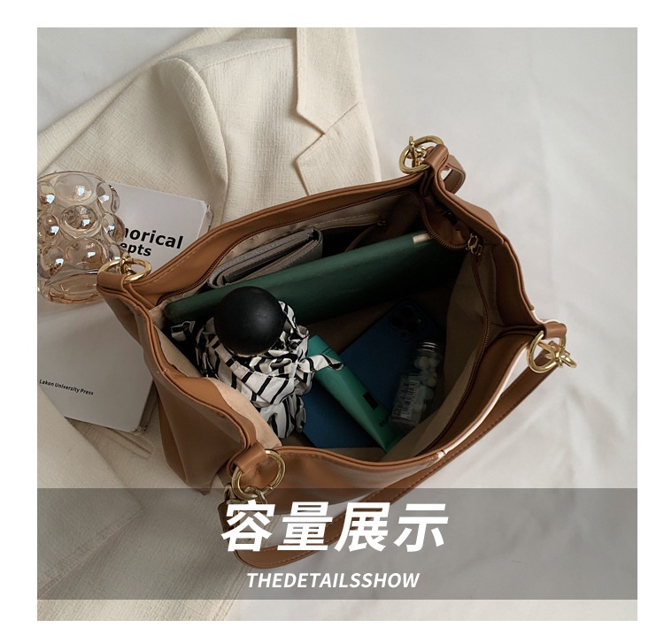 商品[国内直发] GLENVINTEN|格岚云顿大容量拼色包包秋季新款流行百搭通勤包单肩包时尚百搭托特包,价格¥185,第5张图片详细描述
