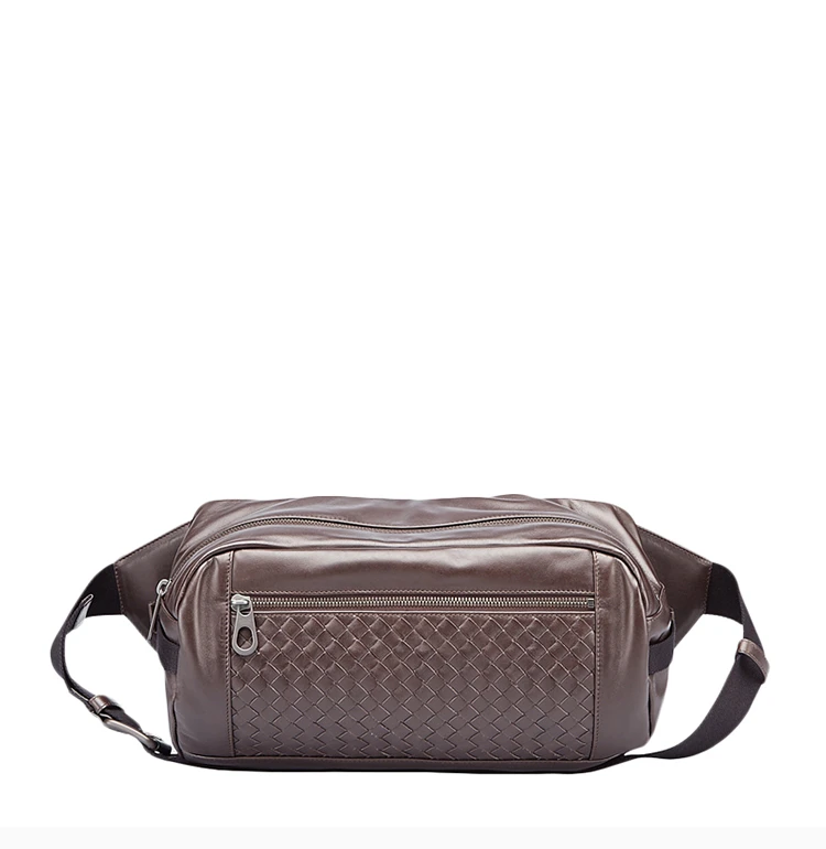 商品[国内直发] Bottega Veneta|BOTTEGA VENETA 棕色男士腰包 361013-VQ121-1375,价格¥7114,第4张图片详细描述