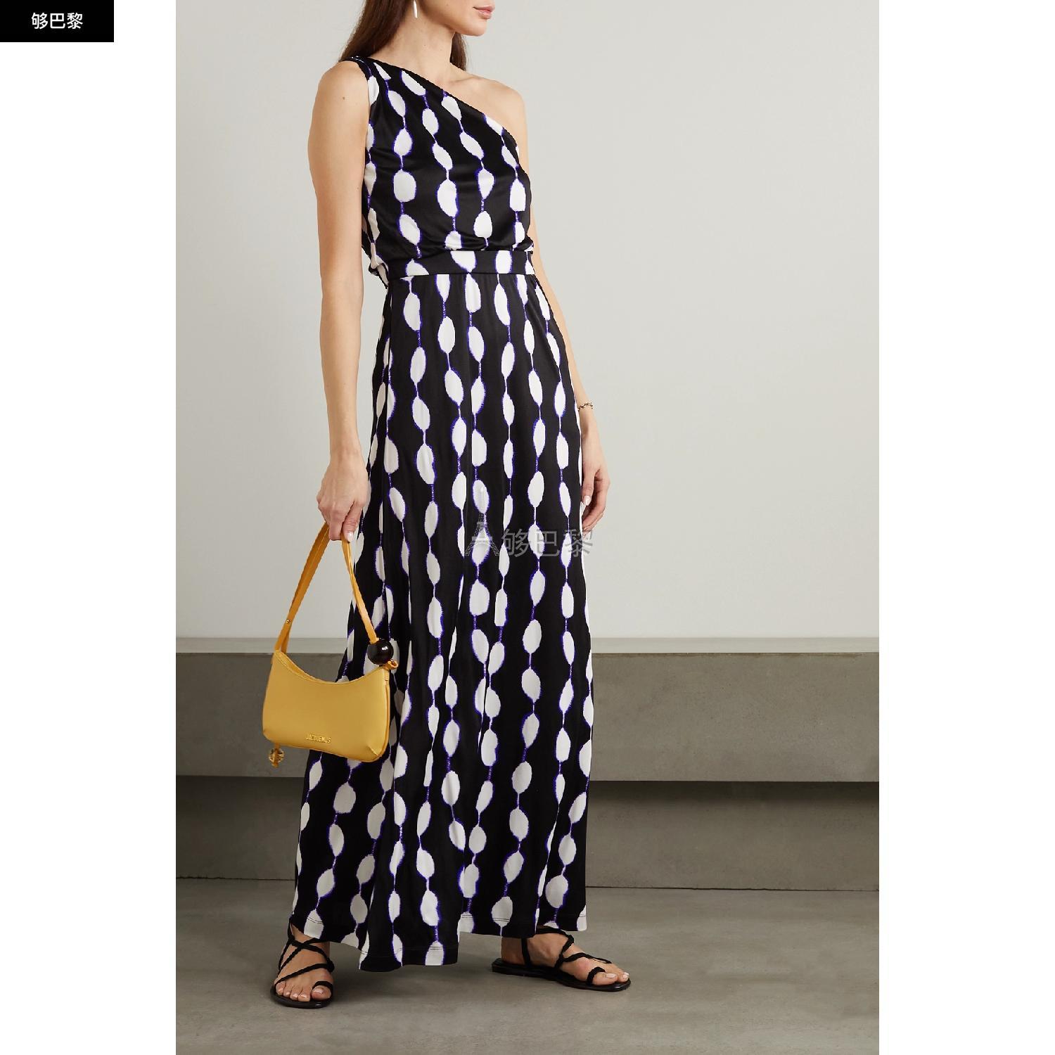 商品Diane von Furstenberg|包邮包税【预售7天发货】 DIANE VON FURSTENBERG 23秋冬 女士 连衣裙 Kiera 单肩印花平纹布超长连衣裙 1647597309114104 DVFDS2R031SBDLB ,价格¥5381,第5张图片详细描述
