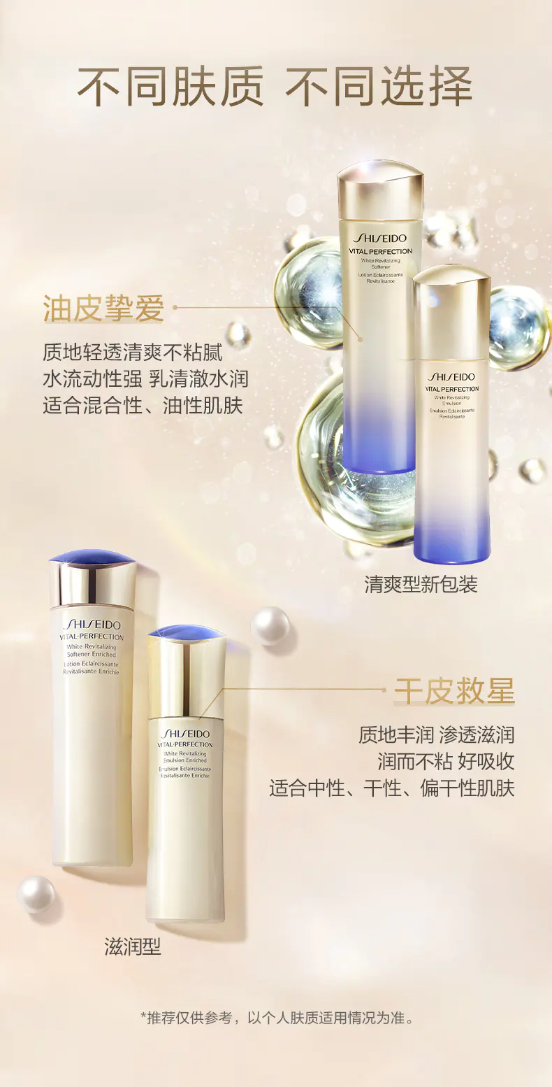 商品Shiseido|资生堂悦薇珀翡水乳套装150ml+100ml清爽型/滋润型亮颜滋养赋活润泽【香港直邮】,价格¥595,第5张图片详细描述