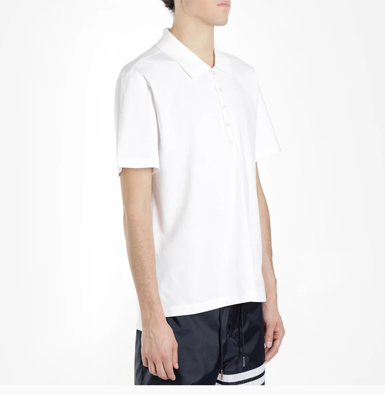 商品Thom Browne|THOM BROWNE 白色男士POLO衫 MJP052A-00042-100,价格¥1572,第8张图片详细描述