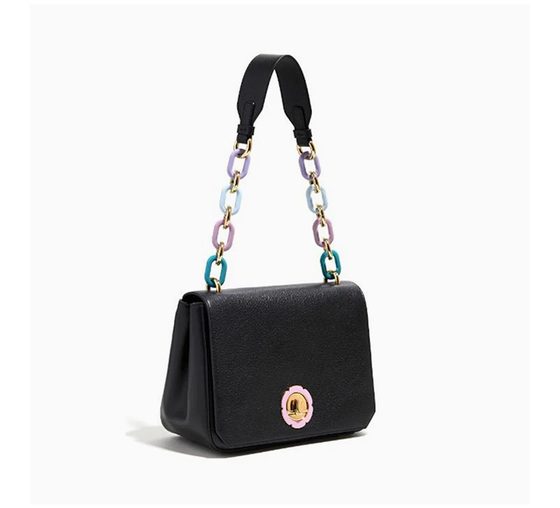 商品[国内直发] Salvatore Ferragamo|Salvatore Ferragamo 菲拉格慕 女士黑色牛皮单肩包 21-G843-684505,价格¥6776,第6张图片详细描述