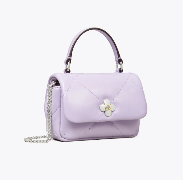 商品Tory Burch|汤丽柏琦 女Kira 菱格纹绗缝四叶草迷你手提链条单肩斜挎包（香�港仓发货）,价格¥2155,第14张图片详细描述