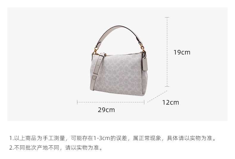 商品[国内直发] Coach|COACH 迷你女士PVC配皮单肩斜挎手提包 93847B4R7B,价格¥1875,第2张图片详细描述