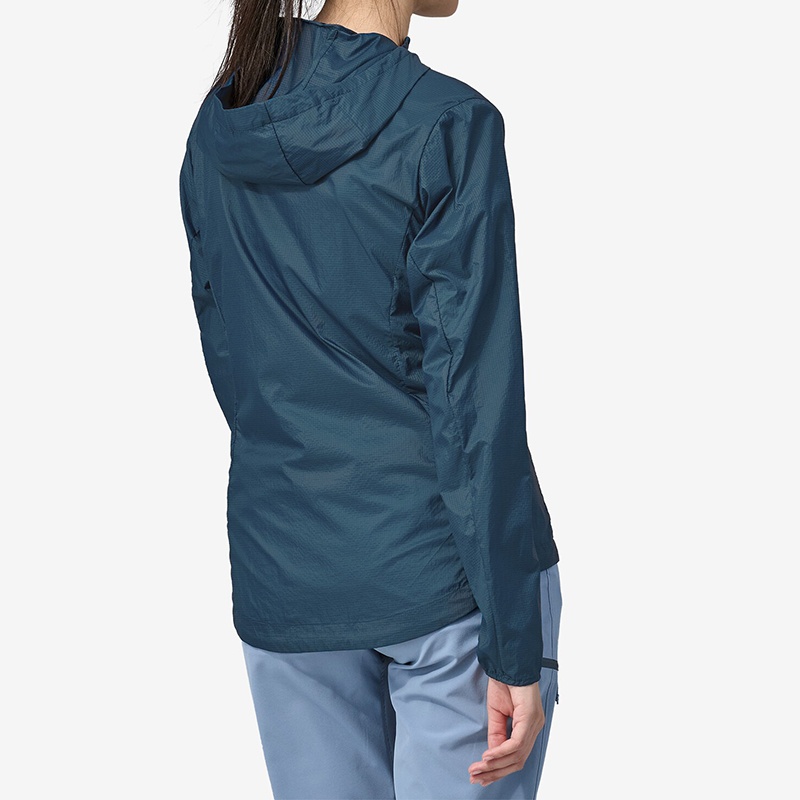 商品Patagonia|巴塔哥尼亚 23年新款 Houdini系列 女士蓝色尼龙连帽��夹克,价格¥1282,第4张图片详细描述