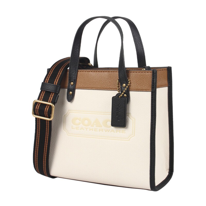 商品[国内直发] Coach|蔻驰女包COACH 奢侈品 Field系列女包专柜款包马车印花单肩斜挎手提包 拼色 C3865,价格¥790,第11张图片详细描述
