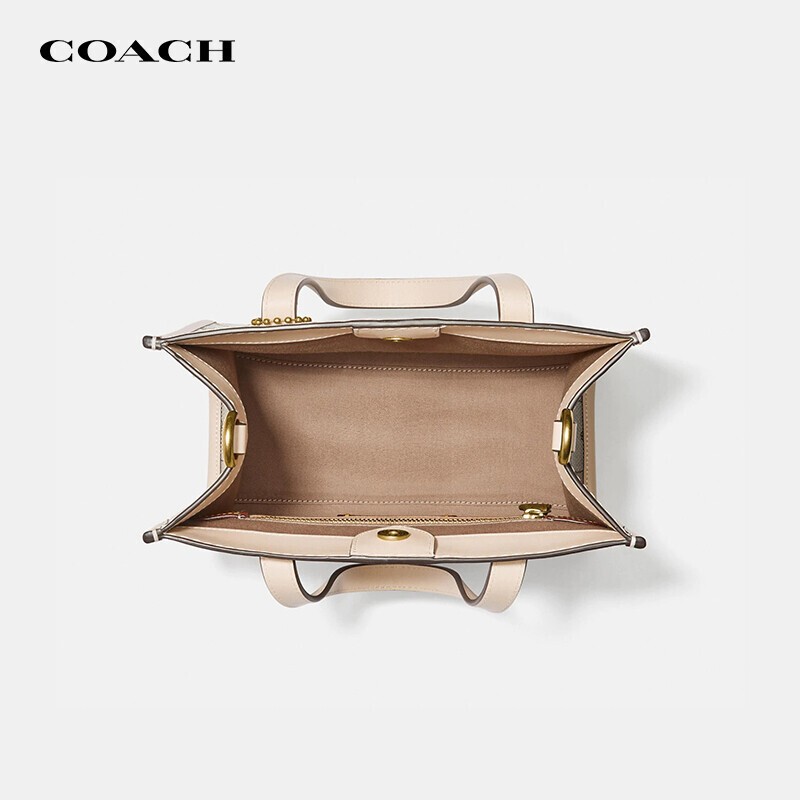 商品[国内直发] Coach|蔻驰女包COACH 奢侈品 Field系列女包专柜款包马车印花单肩斜挎手提包 拼色 C3865,价格¥798,第6张图片详细描述