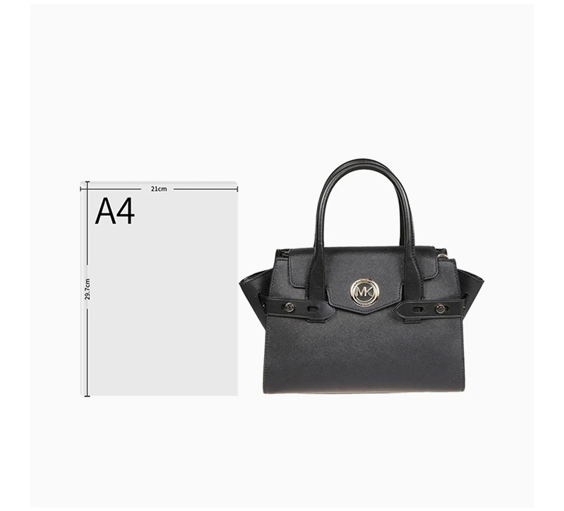 商品[国内直发] Michael Kors|Michael Kors 迈克高仕 女士黑色金色标徽手提包 30S0GNMS1L-BLACK,价格¥1503,第7张图片详细描述