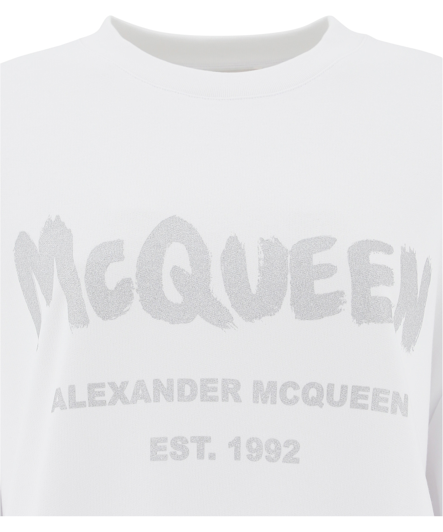 商品Alexander McQueen|ALEXANDER MCQUEEN 白色女士卫衣 659975-QZAD5-0934,价格¥1329,第6张图片详细描述