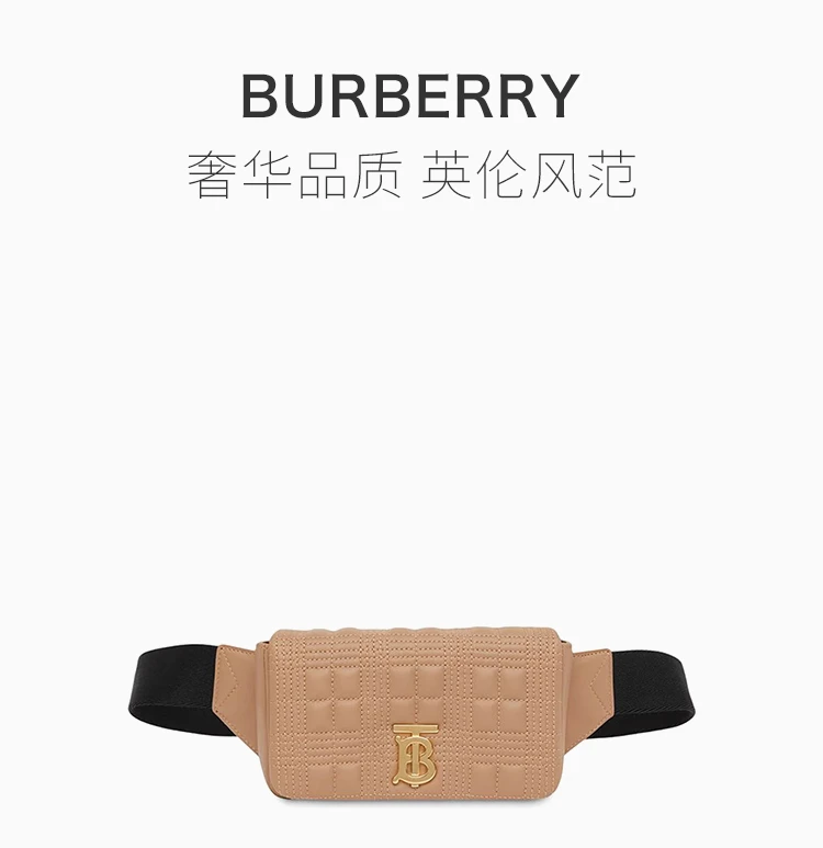 商品Burberry|Burberry 博柏利 女士裸粉色金属装饰腰包 8028871,价格¥4576,第2张图片详细描述