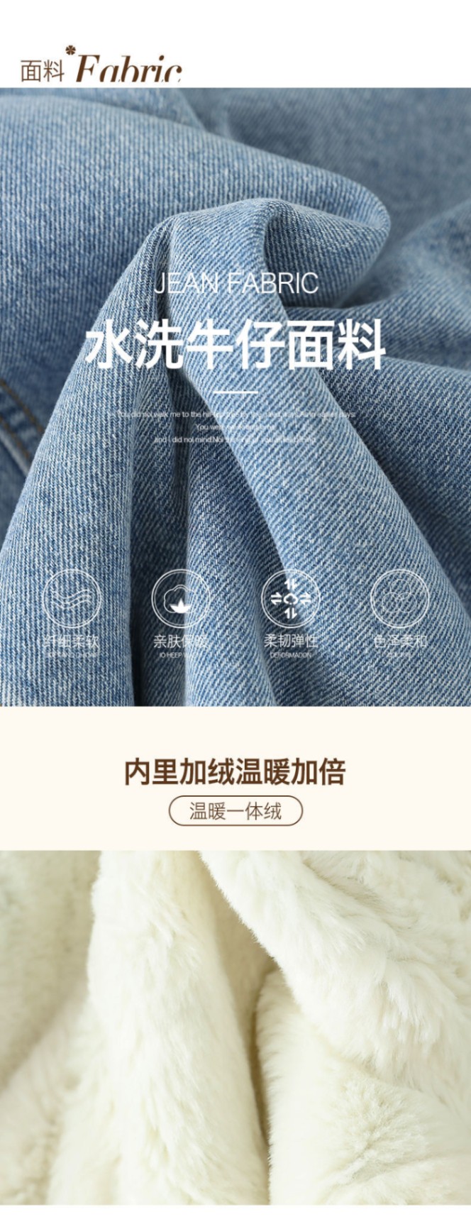 商品[国内直发] GLENVINTEN|格岚云顿英国品牌高端系列女童冬季牛仔外套2024秋冬新款中大童洋气时髦儿童加绒加厚大衣潮,价格¥423,第5张图片详细描述