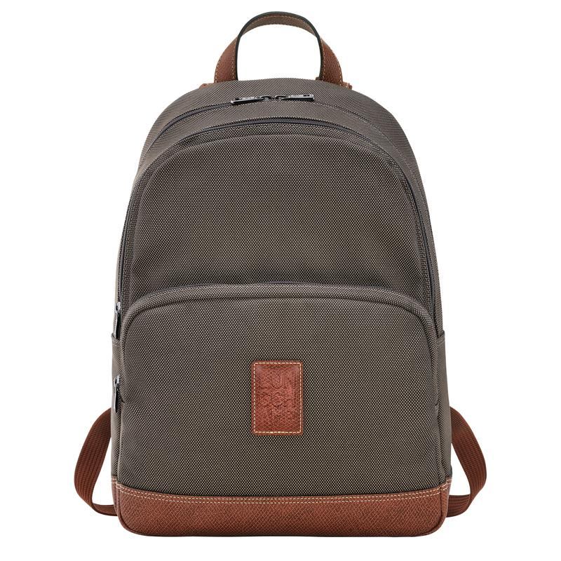 商品Longchamp|LONGCHAMP珑骧 Boxford系列男女通用灰色帆布双肩包,价格¥2791,第4张图片详细描述
